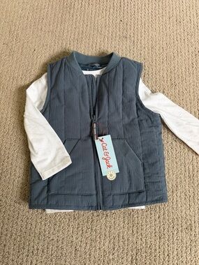 Cat & Jack Slate Blue Quilted Kids Vest